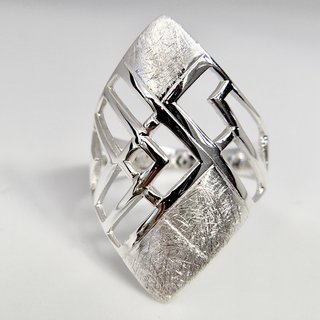 Ring im technischen Design aus 925er Silber - Fingerring - Sterlingsilber - bis Gre 64 - Gre 60