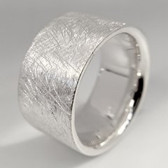 Silber & Stahl asymmetrischer Ring 925er Silber Fingerring Sterlingsi,  159,90 €