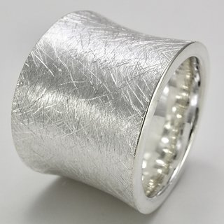 Silber & Stahl asymmetrischer Ring 925er Silber Fingerring Sterlingsi,  159,90 €