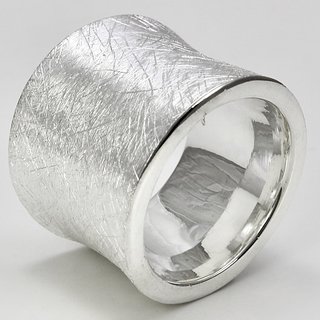 Fingerring Silber Ring 159,90 Sterlingsi, Silber 925er asymmetrischer € Stahl &