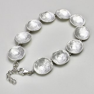 Armband aus eismattiertem 925er Silber mit Karabinerverschluss - Sterlingsilber