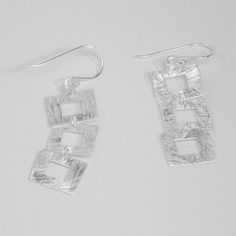 Silber & 925er poliert Sterlingsilber, Ohrhänger Silber Ohrringe 32,90 Stahl €