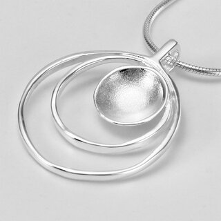 Silber & Stahl Kettenanhänger 925er Silber Kettenanhänger Orbit Sterl,  29,90 €