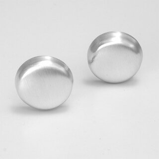 Runde Ohrclips aus mattiertem 925er Silber - 15 mm - Ohrringe - Sterlingsilber