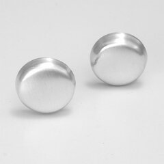 Runde Ohrclips aus mattiertem 925er Silber - 15 mm -...