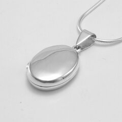 Ovales Medaillon aus auf Hochglanz poliertem 925er Silber...