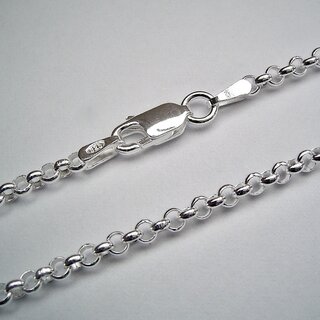 Elegante Erbskette 2 mm aus 925er Silber - Halskette aus Sterlingsilber 50cm