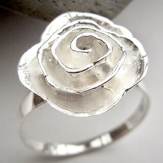 Silber Stahl Silber 39,90 € 925er & Sterlingsilber, Rose Fingerring Ring