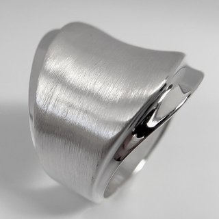 Eleganter geschwungener Ring aus 925er Silber - Fingerring  - Sterlingsilber - Gre 56